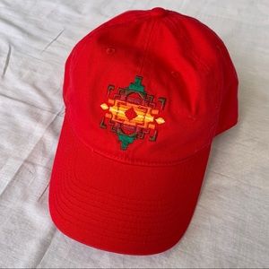 Pendleton Aztec Southwest Style Hat Red Dad Cap Baseball Hat Embroidered
